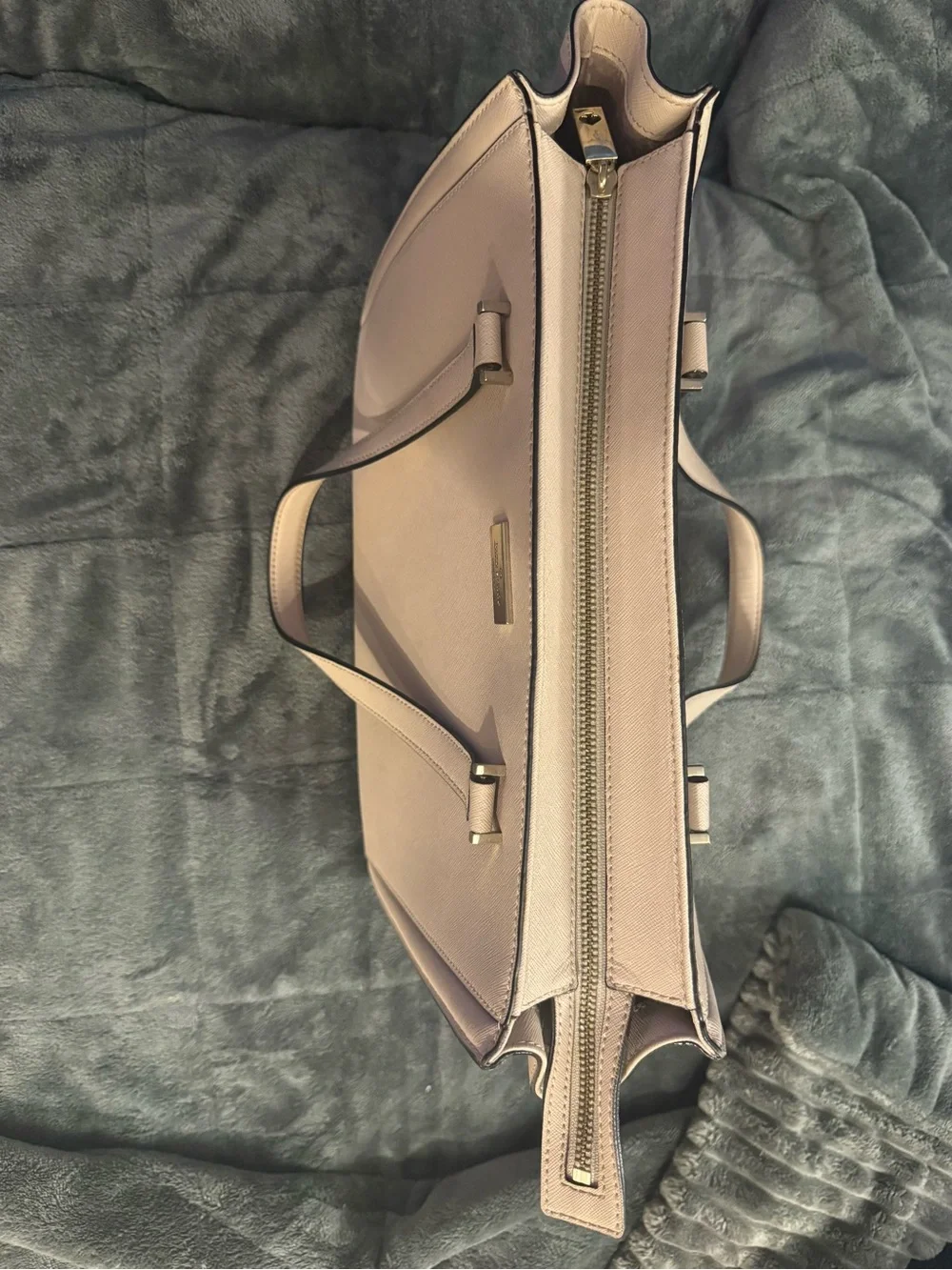 kate spade blush beige structured tote